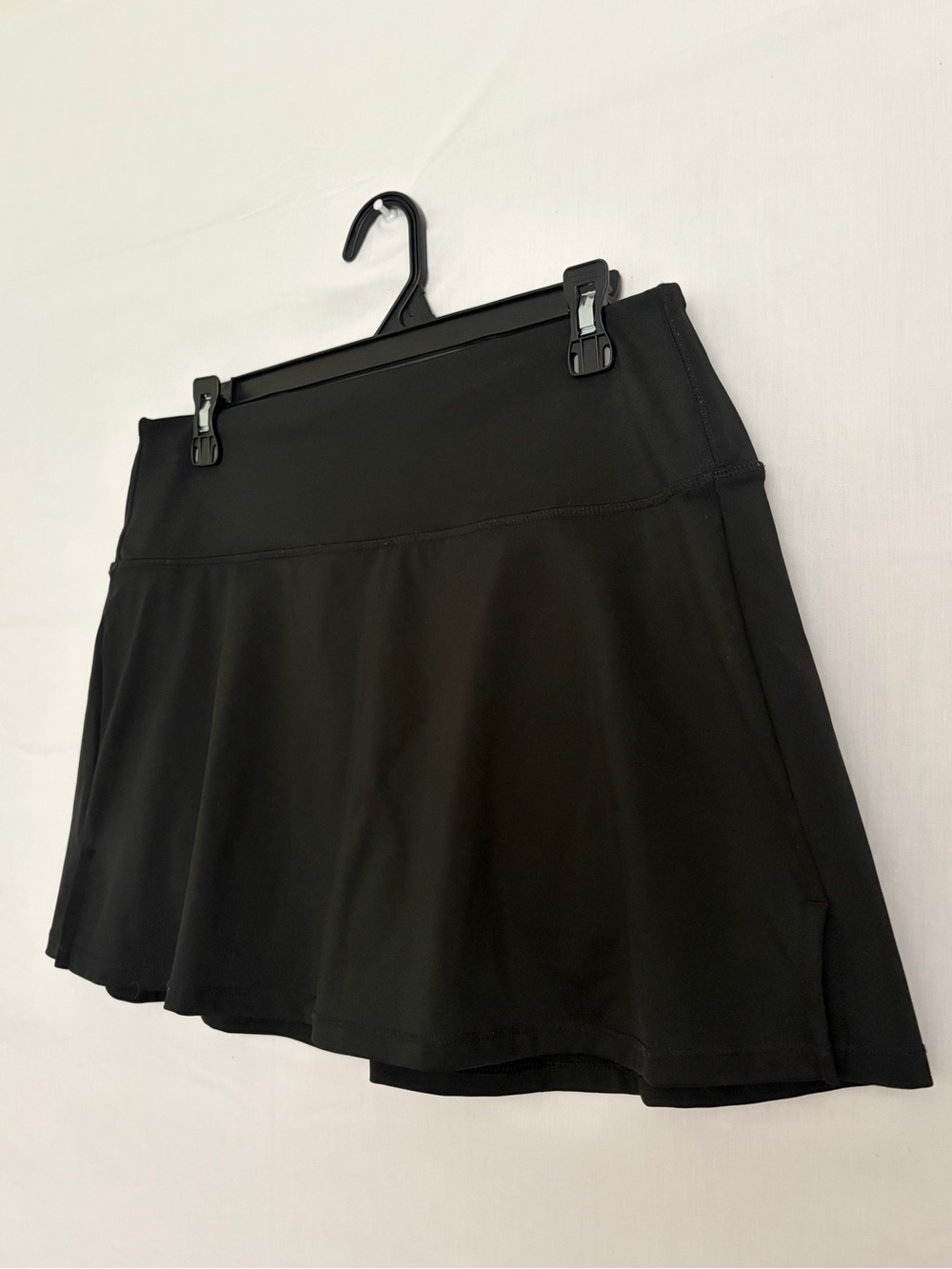 DSG Womens Black Athletic Tennis Golf Skort Built in Shorts Flounce Size L(A878)